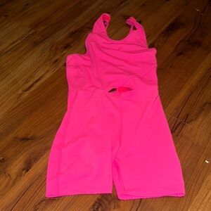 Five Dancewear YXL Vibrant Pink Sleeveless Jumpsuit